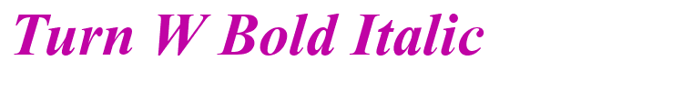 Turn W Bold Italic